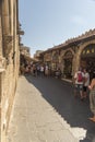 Aristotelous street in Rhodes Old Town. Royalty Free Stock Photo